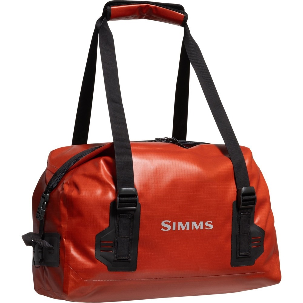 Simms 60 L Dry Creek Duffel Boat Bag Orange Ripstop Waterproof Fishing New NWT